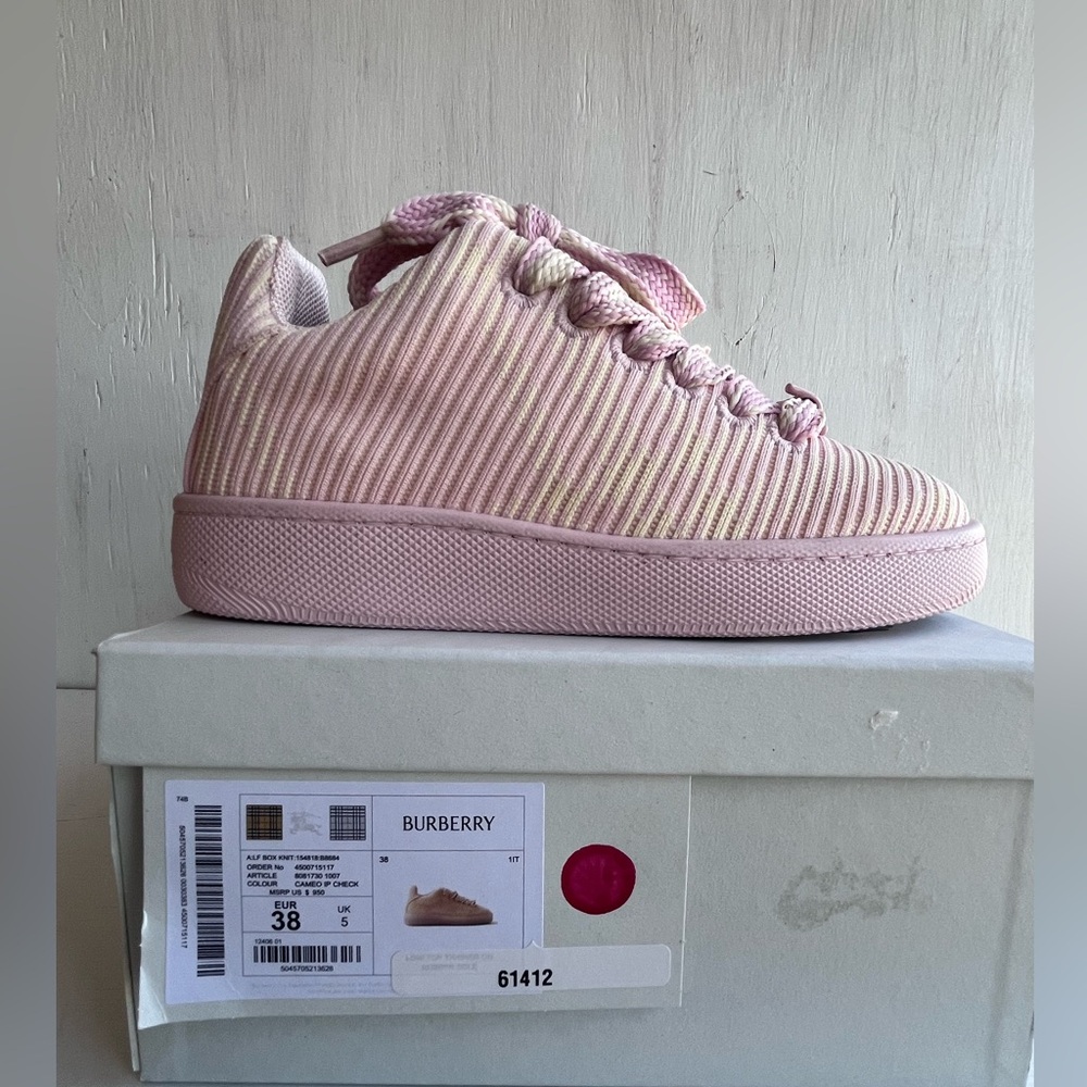 BURBERRY Knit Sneaker- Cameo 38 - Picture 5 of 12